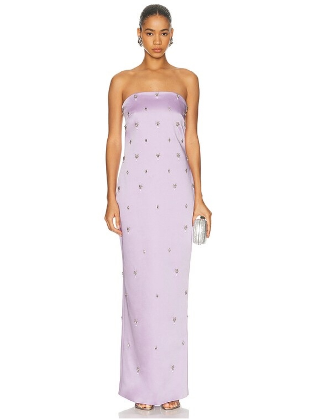 NWT Retrofete Strapless Lilac Evening Gown Keziah Embellished purple dress